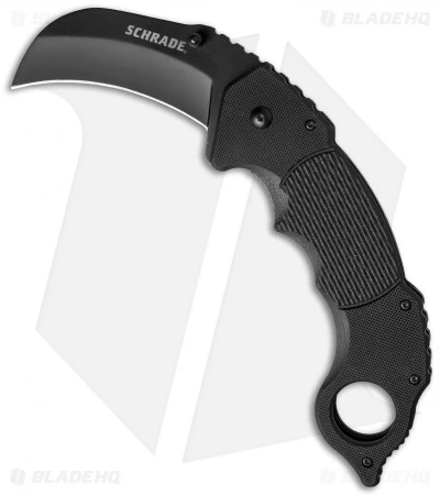 Schrade Folding Knife Karambit Black G-10 (3" Black) 3 Schrade Folding Knife Karambit Black G-10 (3" Black)