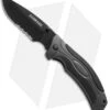 Schrade Drop Point Liner Lock Knife (3.625" Black Serr) SCH205S