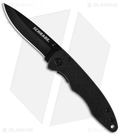Schrade Small Liner Lock Knife Black (2.75" Black) SCH401ALBK 3 Schrade Small Liner Lock Knife Black (2.75" Black) SCH401ALBK