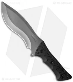 Schrade Fixed Blade Knife Large Black TPE (8" Titanium Plain) SCHF28