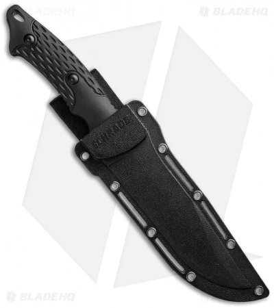 Schrade Fixed Blade Knife Full Tang Black TPE (5" Black Plain) SCHF30 4 Schrade Fixed Blade Knife Full Tang Black TPE (5" Black Plain) SCHF30 - Image 2