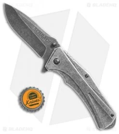Schrade Liner Lock Knife Stonewash Stainless Steel (3.25" Stonewash) SCH506 -Schrade schrade sw SCH506 BHQ 61960 dl bottlecap
